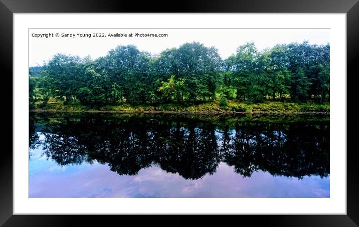 Serenity of River Tay Framed Mounted Print by Sandy Young