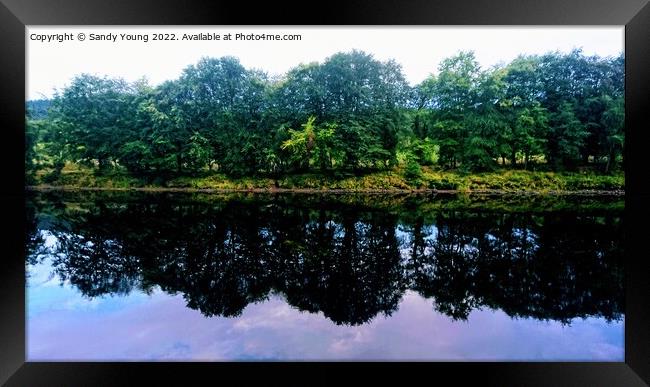Serenity of River Tay Framed Print by Sandy Young