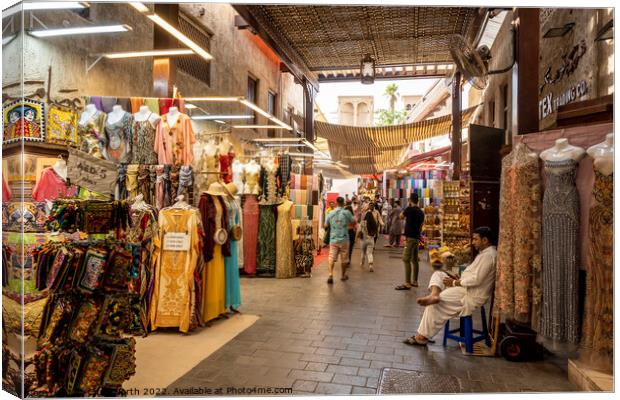 The old spice souk in downtown Dubai Canvas Print by Chris North