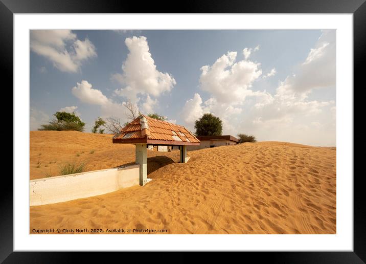 Al Madam , abandoned desert village in Dubai. Framed Mounted Print by Chris North