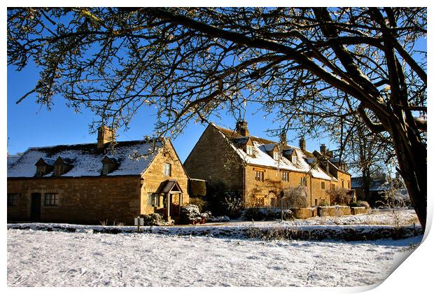 Lower Slaughter Cotswolds Gloucestershire England Print by Andy Evans Photos