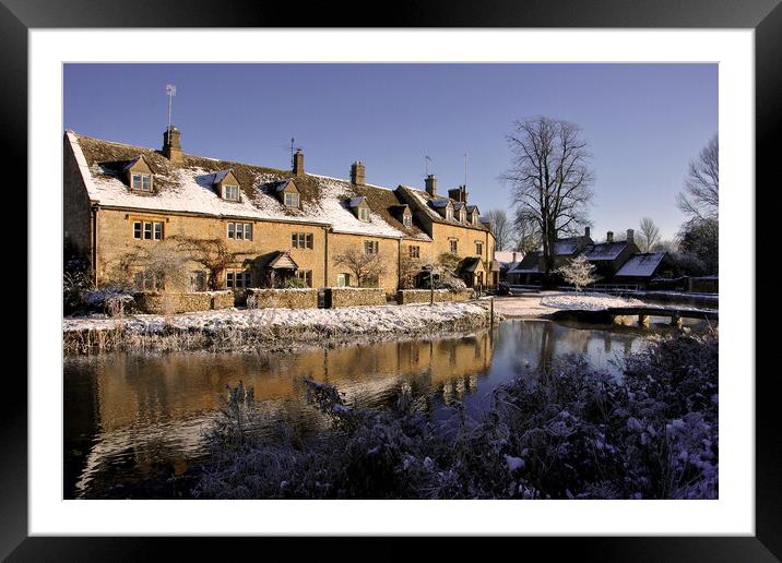 Lower Slaughter Cotswolds Gloucestershire England Framed Mounted Print by Andy Evans Photos