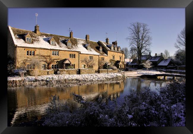 Lower Slaughter Cotswolds Gloucestershire England Framed Print by Andy Evans Photos