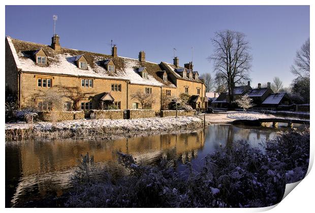 Lower Slaughter Cotswolds Gloucestershire England Print by Andy Evans Photos