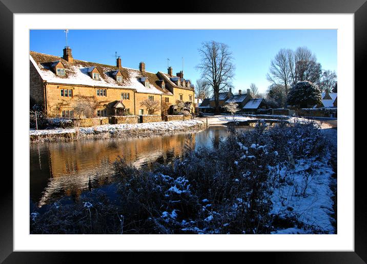 Lower Slaughter Cotswolds Gloucestershire England Framed Mounted Print by Andy Evans Photos