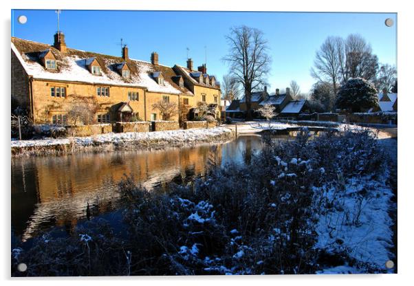 Lower Slaughter Cotswolds Gloucestershire England Acrylic by Andy Evans Photos
