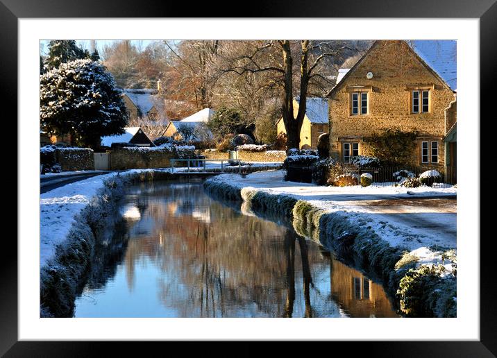 Lower Slaughter Cotswolds Gloucestershire England Framed Mounted Print by Andy Evans Photos