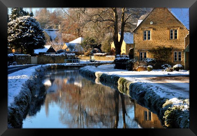 Lower Slaughter Cotswolds Gloucestershire England Framed Print by Andy Evans Photos