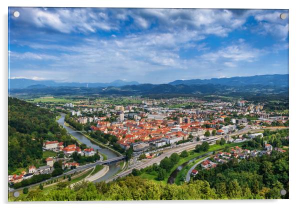 City of Celje in Slovenia Acrylic by Artur Bogacki