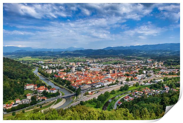 City of Celje in Slovenia Print by Artur Bogacki