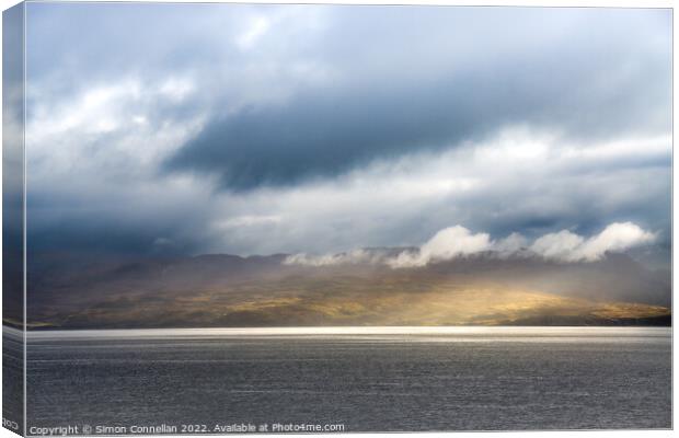 Knoydart from the Sea Canvas Print by Simon Connellan