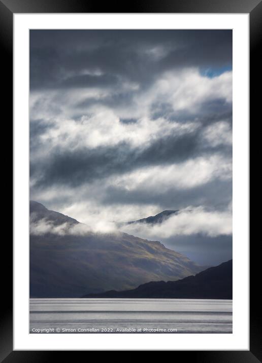 Knoydart from the Sea Framed Mounted Print by Simon Connellan