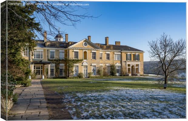 Polesden Lacey mid winter sun and a sprinkle of snow Canvas Print by Kevin White