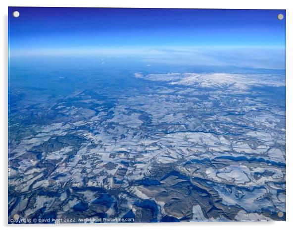 Aerial Snow Vista  Acrylic by David Pyatt