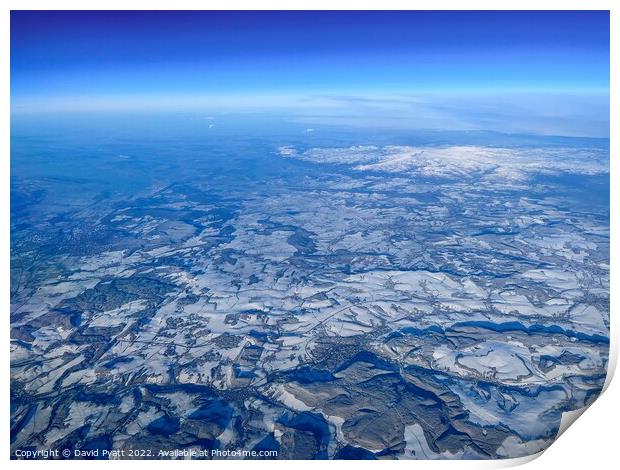 Aerial Snow Vista  Print by David Pyatt