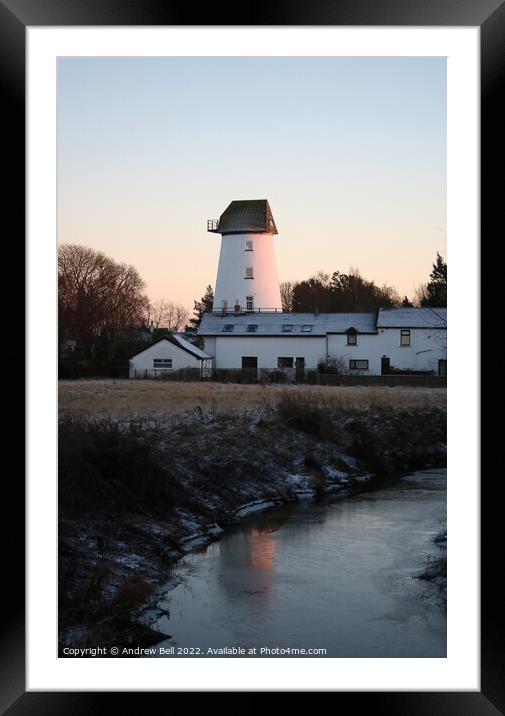 Pilling Mill sunset Framed Mounted Print by Andrew Bell