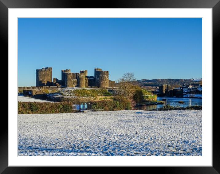 Castle in Winter Framed Mounted Print by Jane Metters