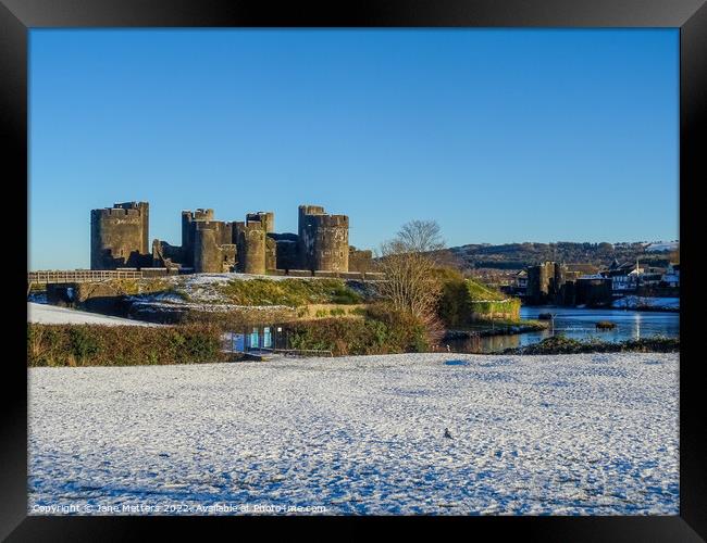 Castle in Winter Framed Print by Jane Metters