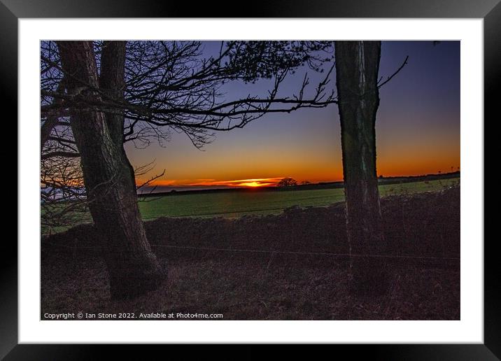 Winters Sunset  Framed Mounted Print by Ian Stone