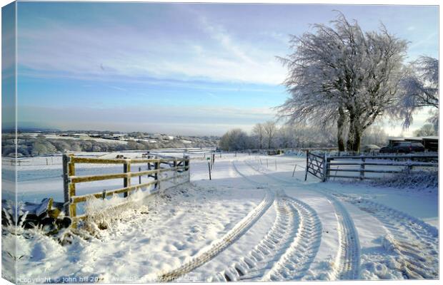 Derbyshire Winter Canvas Print by john hill