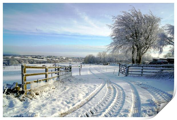 Derbyshire Winter Print by john hill