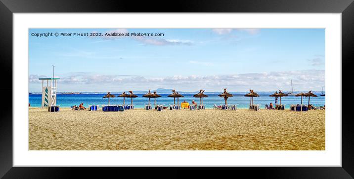 November On Palmanova Beach Framed Mounted Print by Peter F Hunt