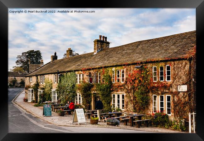 Red Lion Pub in Burnsall Yorkshire Dales Framed Print by Pearl Bucknall