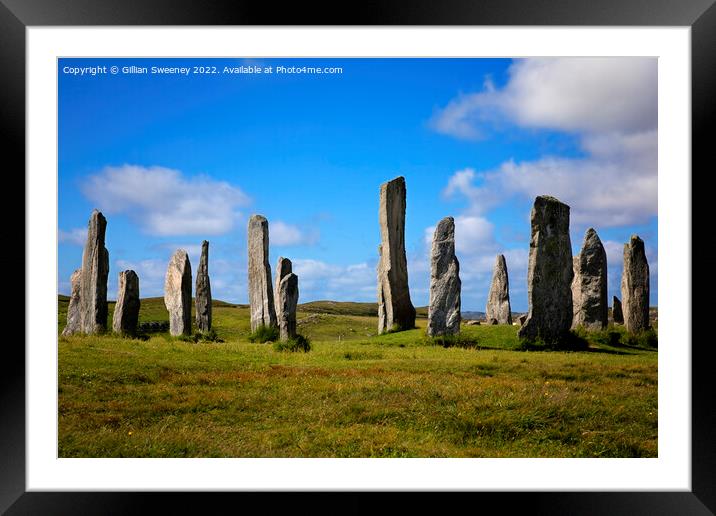 Calanais Standing Stones, Isle of Lewis, Scotland Framed Mounted Print by Gillian Sweeney