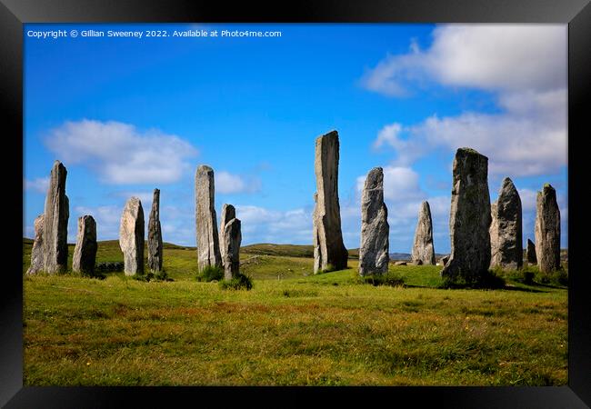 Calanais Standing Stones, Isle of Lewis, Scotland Framed Print by Gillian Sweeney