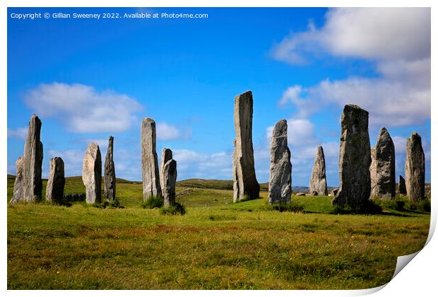 Calanais Standing Stones, Isle of Lewis, Scotland Print by Gillian Sweeney