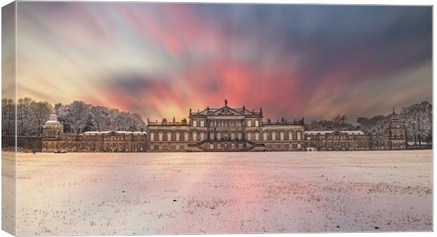 Wentworth Woodhouse Sunset Canvas Print by Apollo Aerial Photography