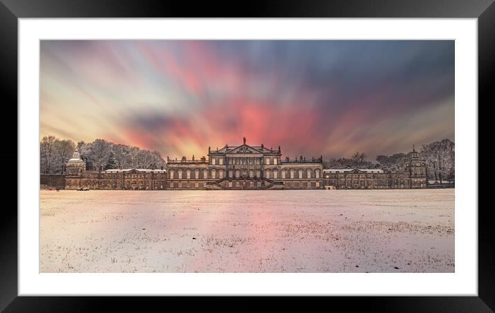 Wentworth Woodhouse Sunset Framed Mounted Print by Apollo Aerial Photography