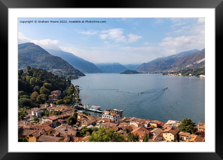 Above Bellagio Lake Como Framed Mounted Print by Graham Moore