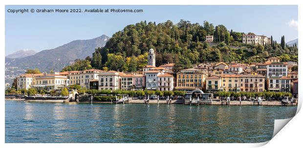 Bellagio lakeside pan Print by Graham Moore