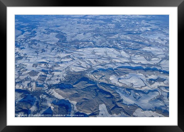 Aerial Snow Vista Europe Framed Mounted Print by David Pyatt