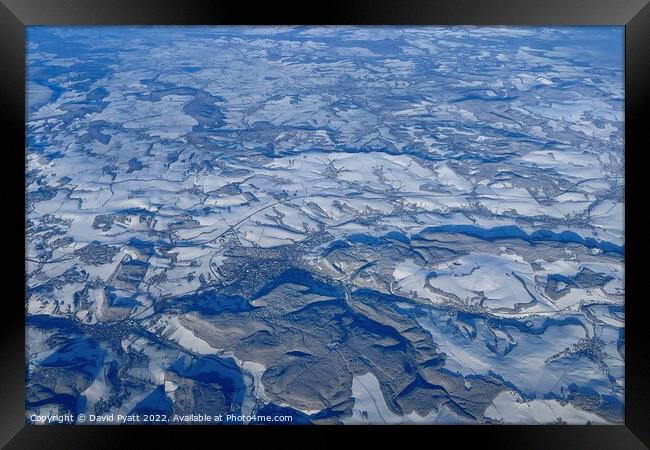 Aerial Snow Vista Europe Framed Print by David Pyatt