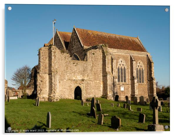 The Church of St Thomas in Winchelsea. Acrylic by Mark Ward