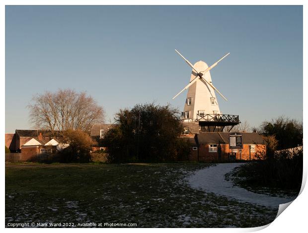 Rye Windmill in December. Print by Mark Ward