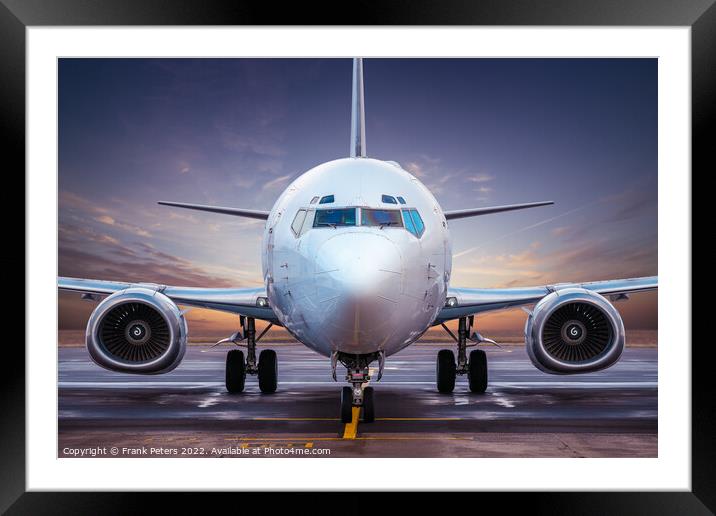 airliner Framed Mounted Print by Frank Peters