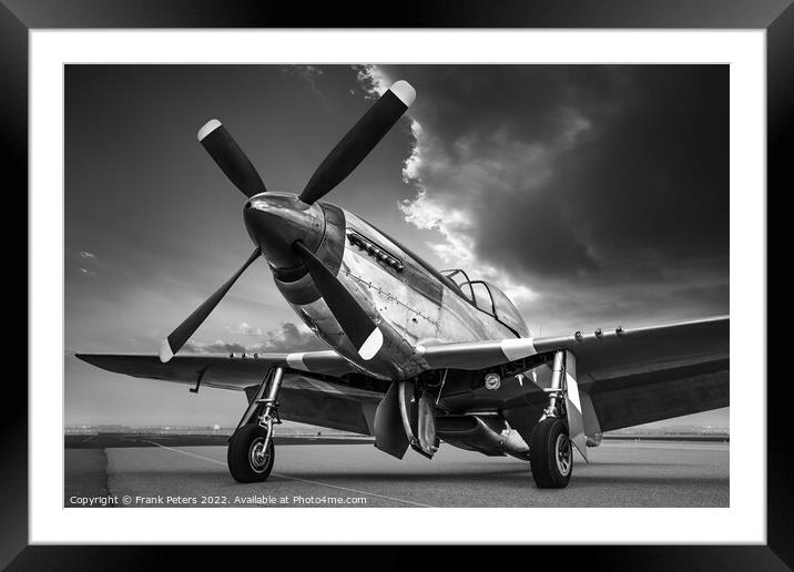 mustang p51 Framed Mounted Print by Frank Peters