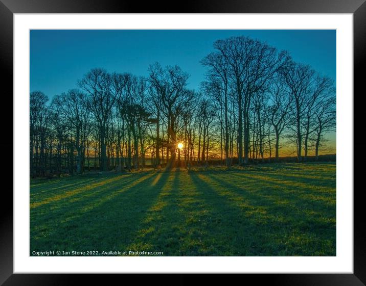 Winter shadows  Framed Mounted Print by Ian Stone