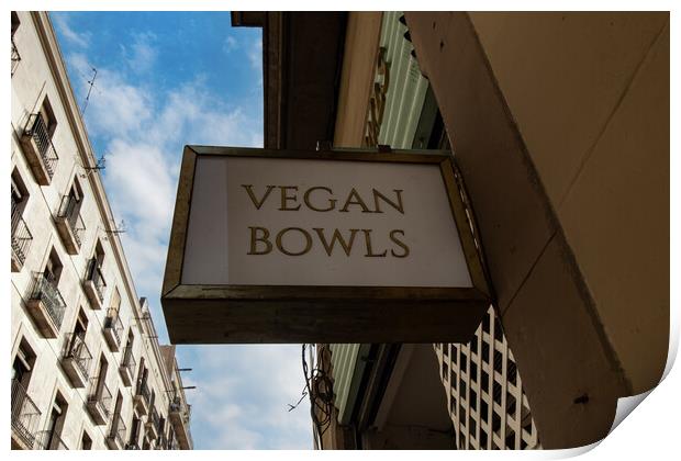 Vegan Bowls Print by Glen Allen