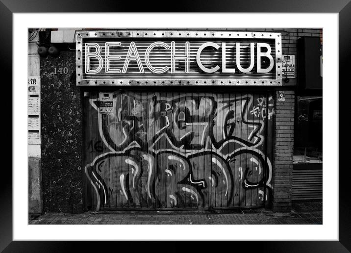 Beach Club Framed Mounted Print by Glen Allen