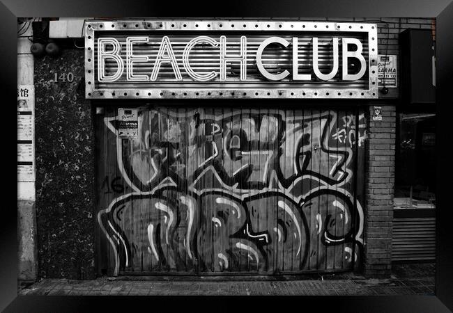 Beach Club Framed Print by Glen Allen