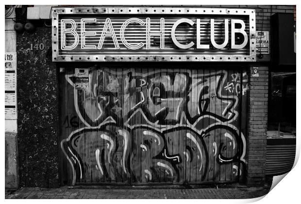 Beach Club Print by Glen Allen