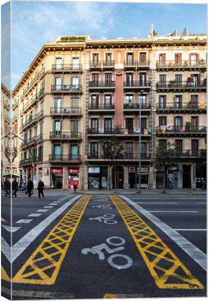 Barcelona Street Crossing  Canvas Print by Glen Allen