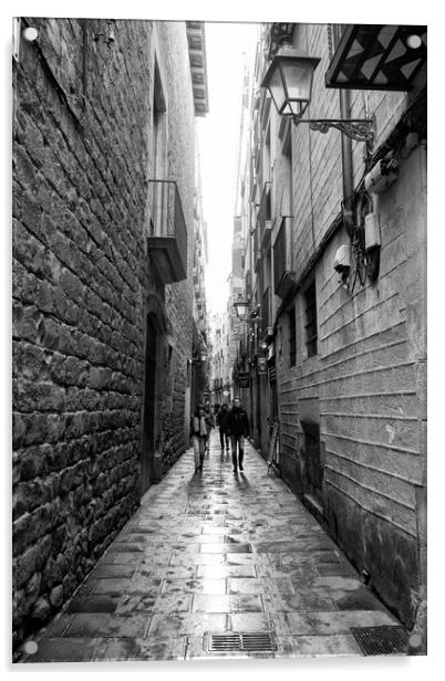 Historic Barcelona - Mono Acrylic by Glen Allen