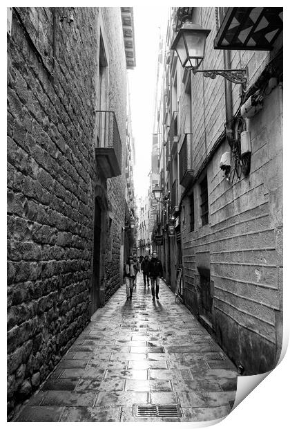 Historic Barcelona - Mono Print by Glen Allen