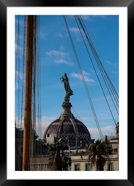Barcelona Docks Framed Mounted Print by Glen Allen
