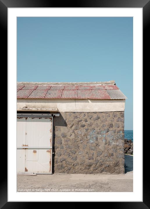 Old house in Jeju island Framed Mounted Print by Sanga Park